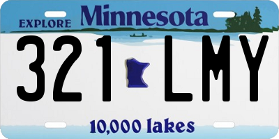 MN license plate 321LMY