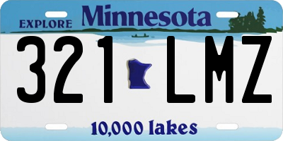 MN license plate 321LMZ