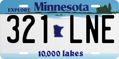 MN license plate 321LNE