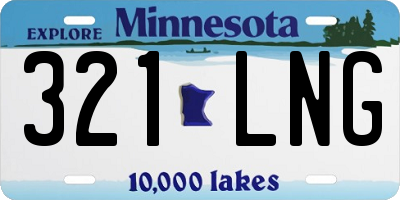 MN license plate 321LNG