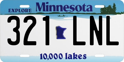 MN license plate 321LNL