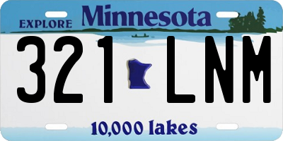 MN license plate 321LNM