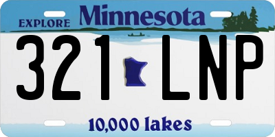 MN license plate 321LNP