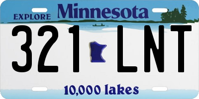 MN license plate 321LNT