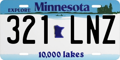 MN license plate 321LNZ