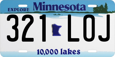 MN license plate 321LOJ
