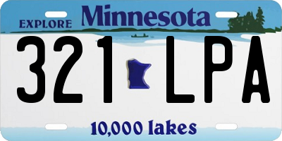 MN license plate 321LPA