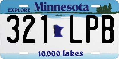 MN license plate 321LPB