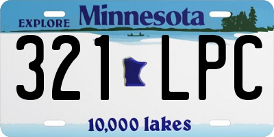 MN license plate 321LPC