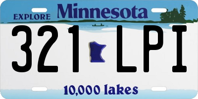 MN license plate 321LPI