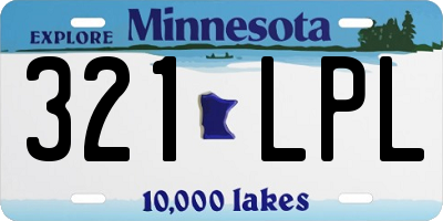 MN license plate 321LPL