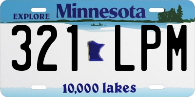MN license plate 321LPM