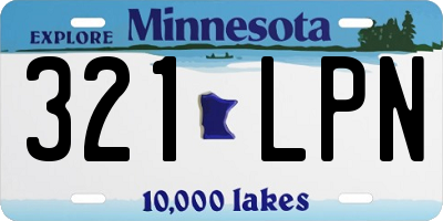 MN license plate 321LPN