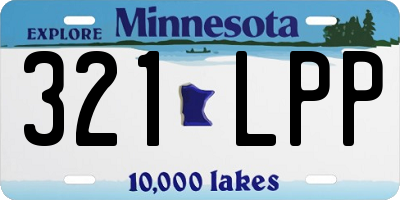 MN license plate 321LPP