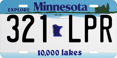 MN license plate 321LPR