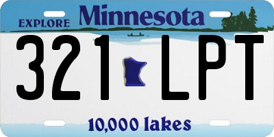 MN license plate 321LPT
