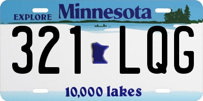 MN license plate 321LQG