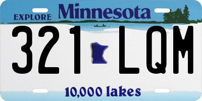 MN license plate 321LQM