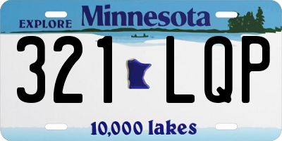 MN license plate 321LQP