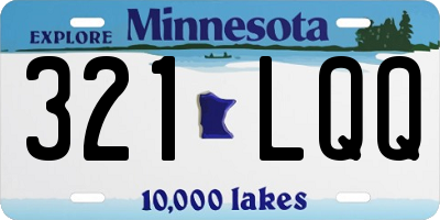 MN license plate 321LQQ