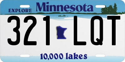MN license plate 321LQT