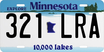 MN license plate 321LRA