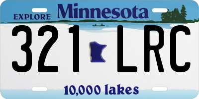 MN license plate 321LRC
