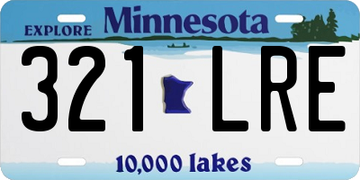 MN license plate 321LRE