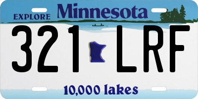 MN license plate 321LRF