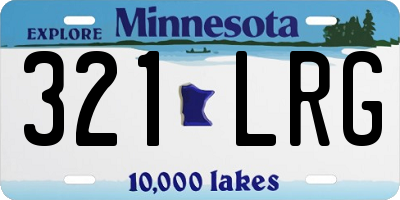 MN license plate 321LRG