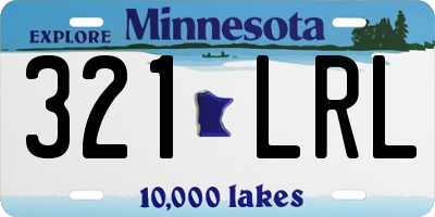 MN license plate 321LRL