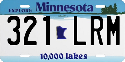 MN license plate 321LRM