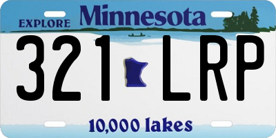 MN license plate 321LRP