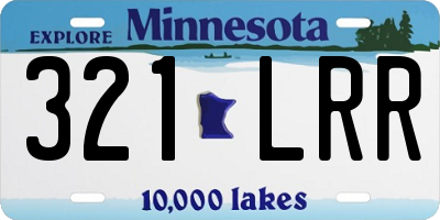 MN license plate 321LRR