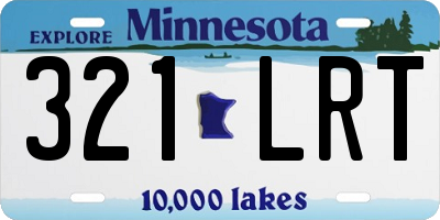 MN license plate 321LRT