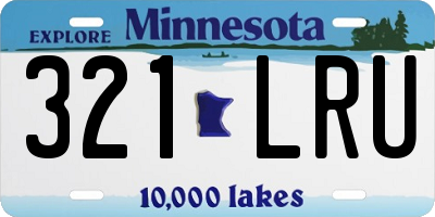 MN license plate 321LRU