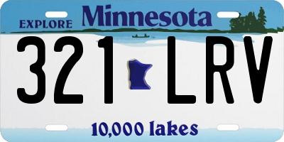 MN license plate 321LRV