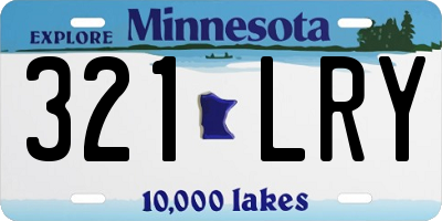 MN license plate 321LRY