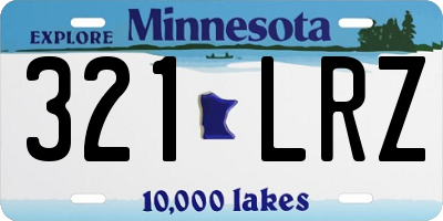 MN license plate 321LRZ