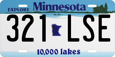 MN license plate 321LSE
