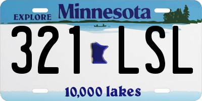 MN license plate 321LSL