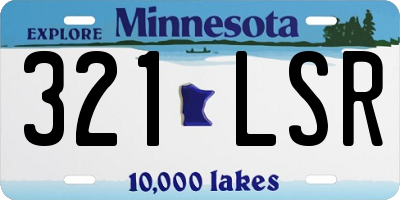 MN license plate 321LSR