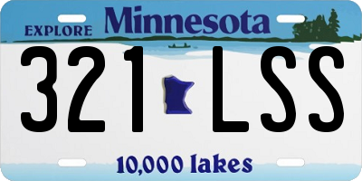 MN license plate 321LSS