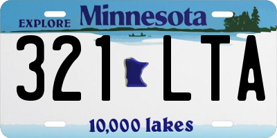 MN license plate 321LTA