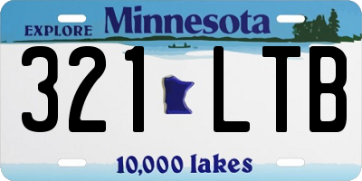 MN license plate 321LTB