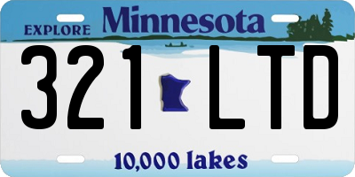 MN license plate 321LTD