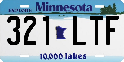 MN license plate 321LTF