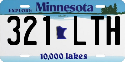 MN license plate 321LTH