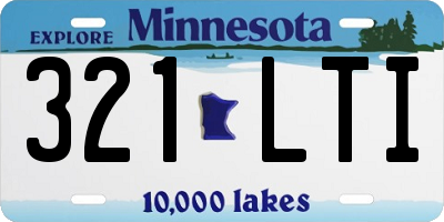 MN license plate 321LTI
