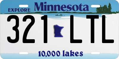 MN license plate 321LTL
